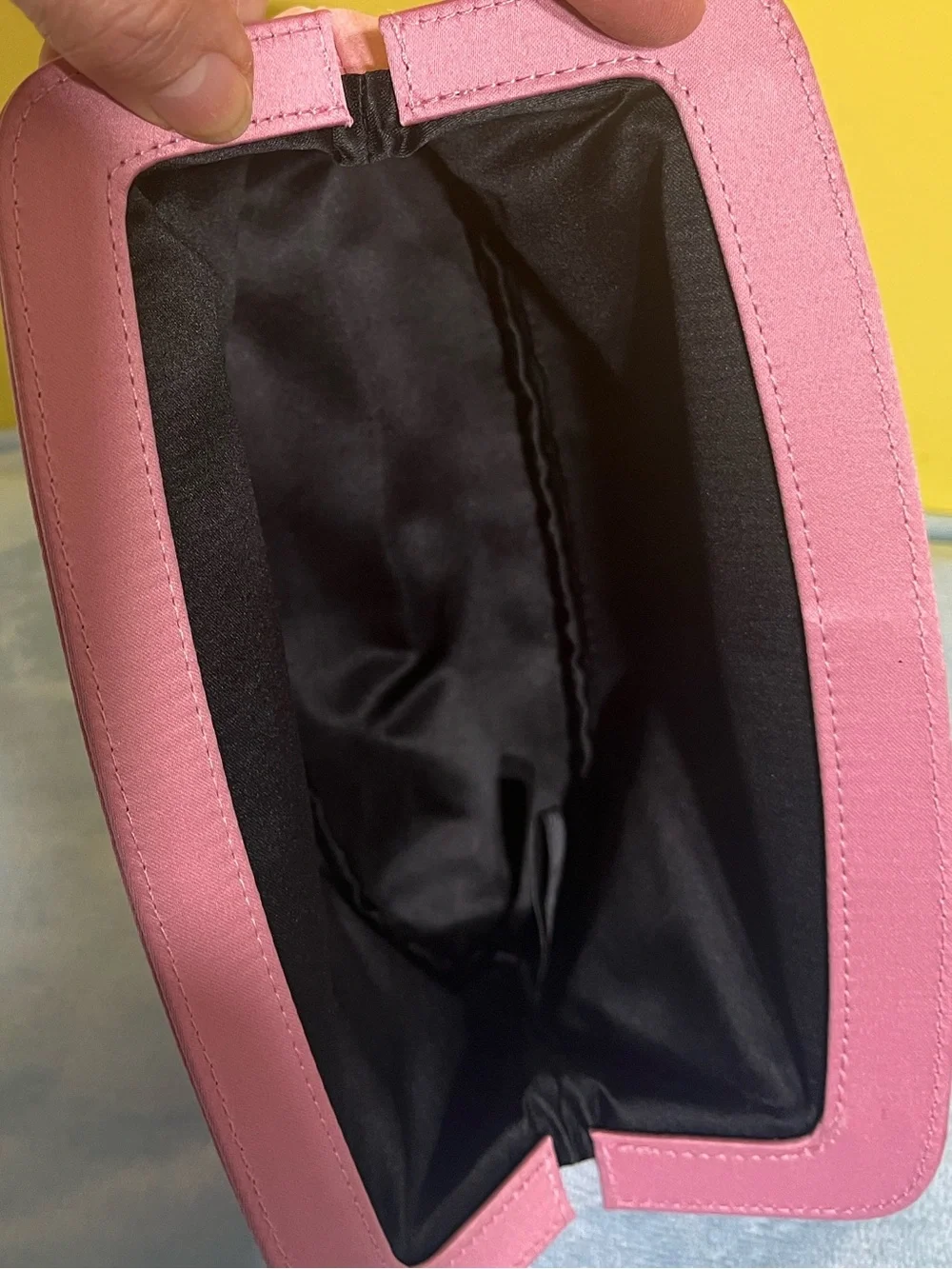 Prada Candy Pink Satin Cosmetic / Makeup Bag Clutch – Like New Condition 💗